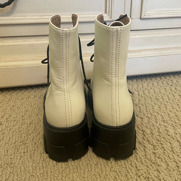 Princess Polly White and Black Boots with Laces - Picture 4 of 4